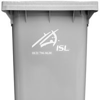 wheelie bins 360 L hot-foil-printing